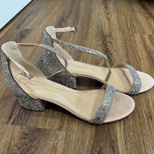 betsey johnson chunky, sparkly heel